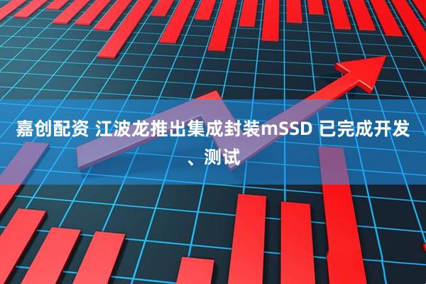 嘉创配资 江波龙推出集成封装mSSD 已完成开发、测试